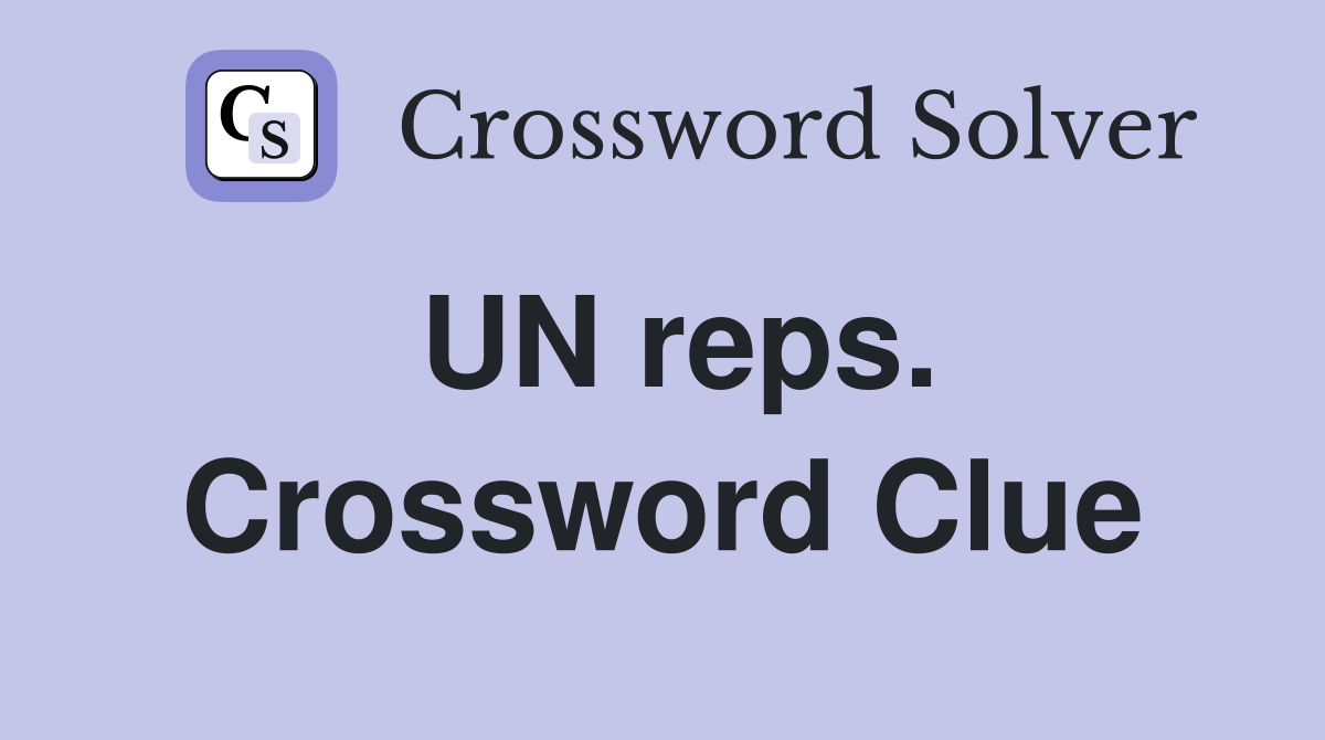 UN reps. Crossword Clue