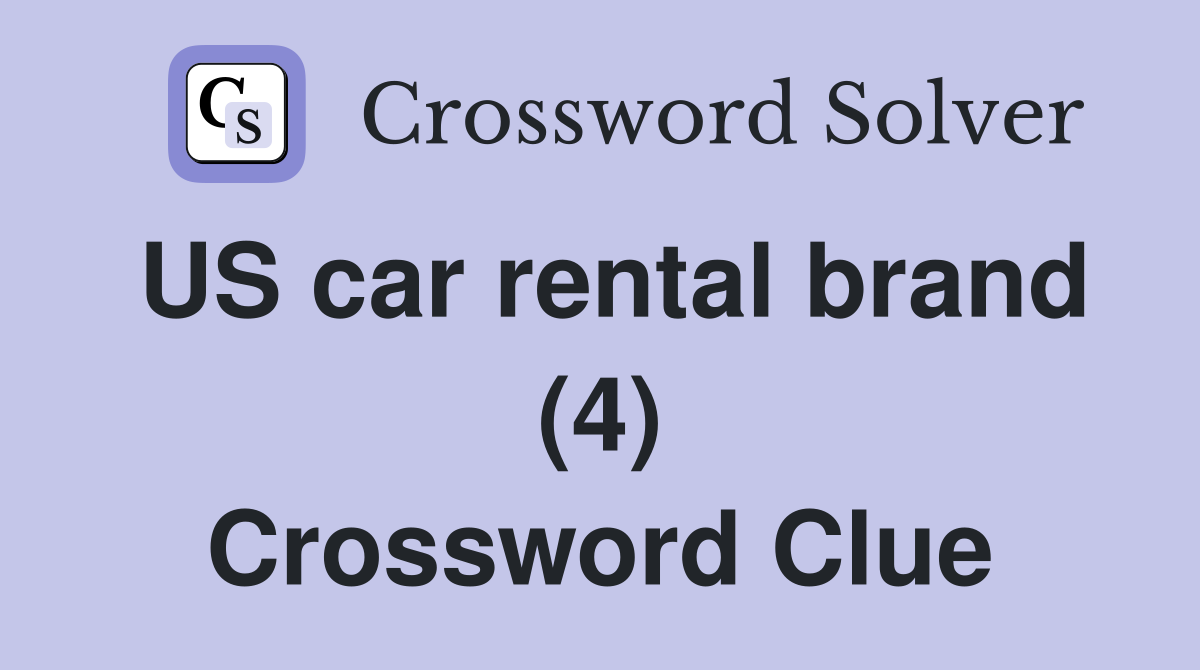 US car rental brand (4) Crossword Clue