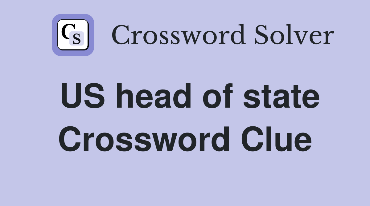 US head of state Crossword Clue