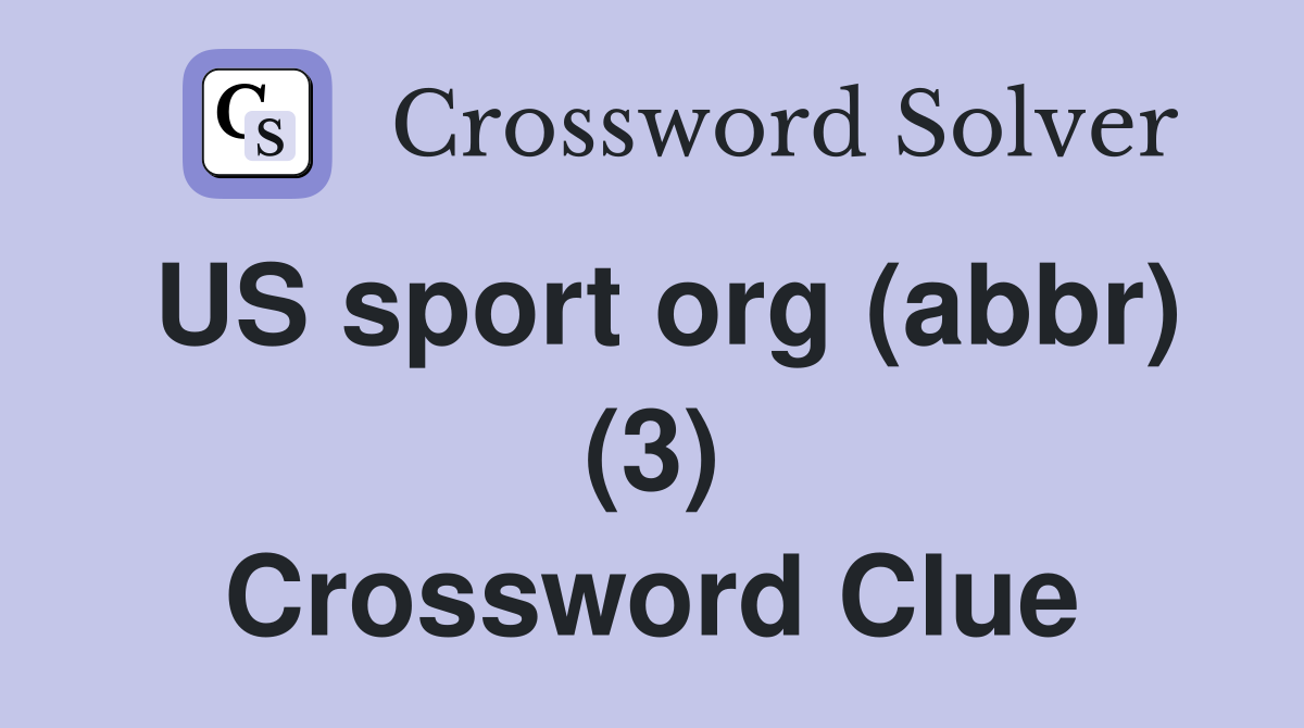 US sport org (abbr) (3) Crossword Clue
