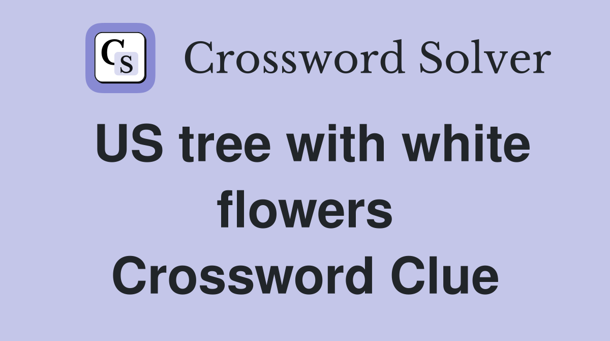 US tree with white flowers Crossword Clue