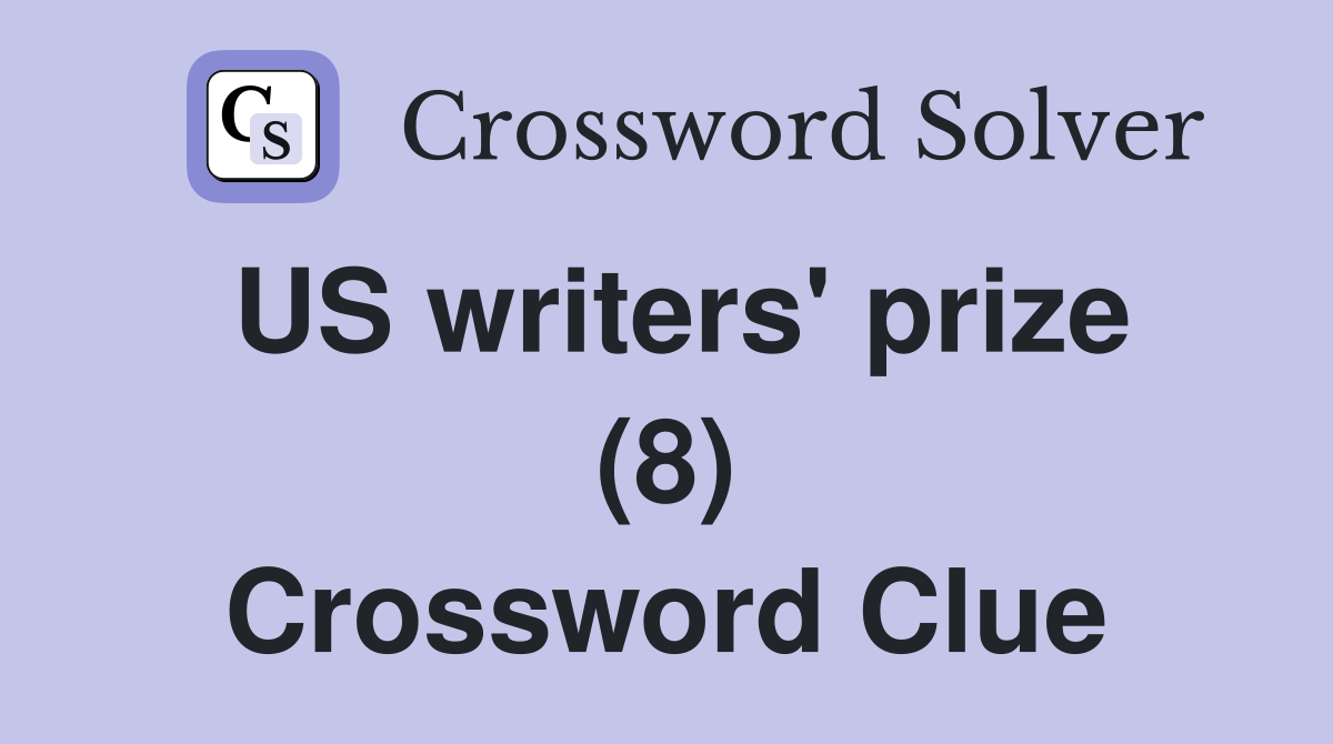 US writers' prize (8) Crossword Clue
