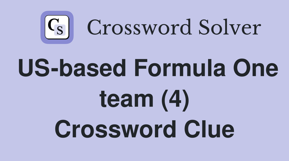 US-based Formula One team (4) Crossword Clue