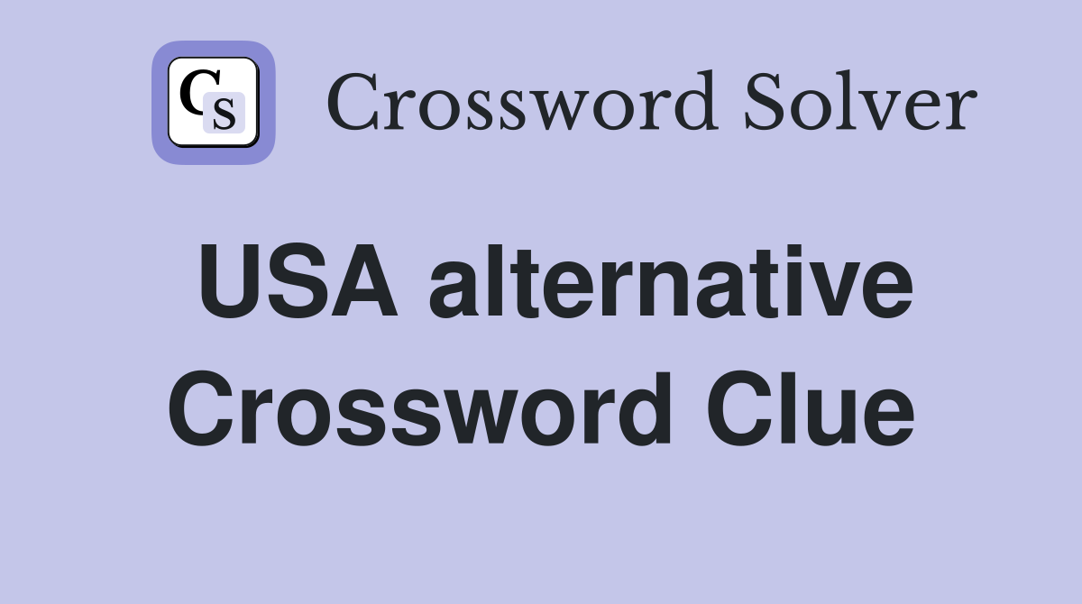 USA alternative Crossword Clue
