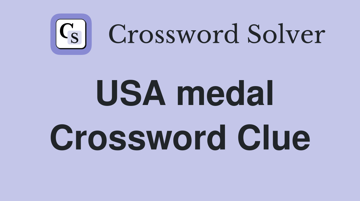 USA medal Crossword Clue