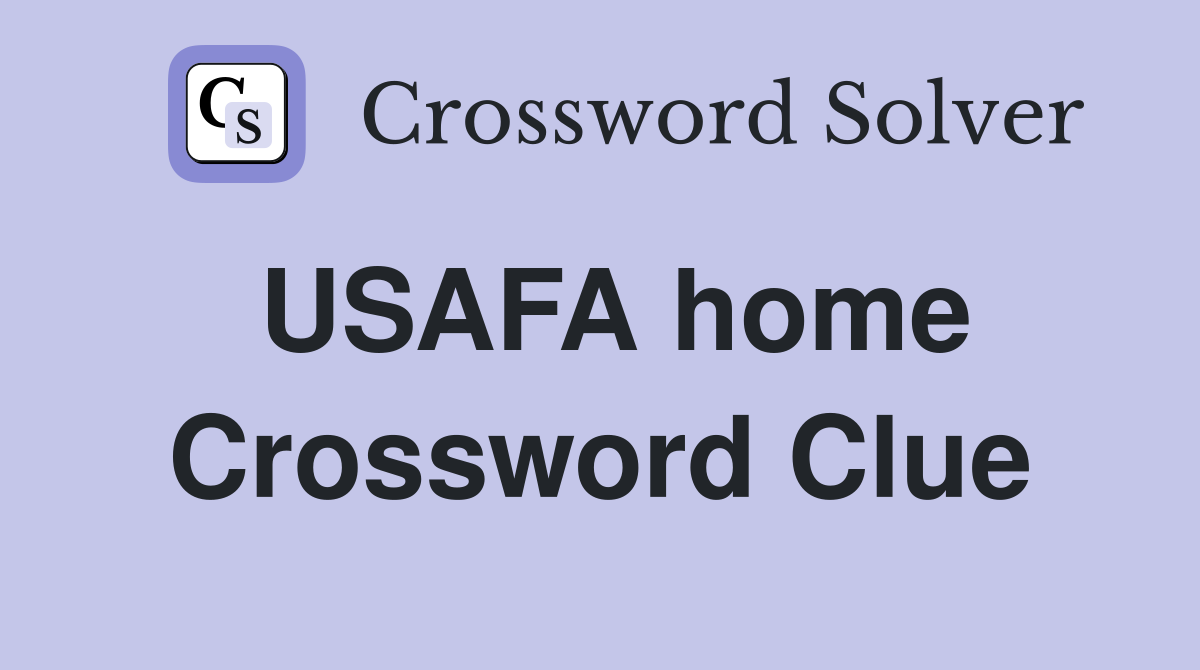 USAFA home Crossword Clue