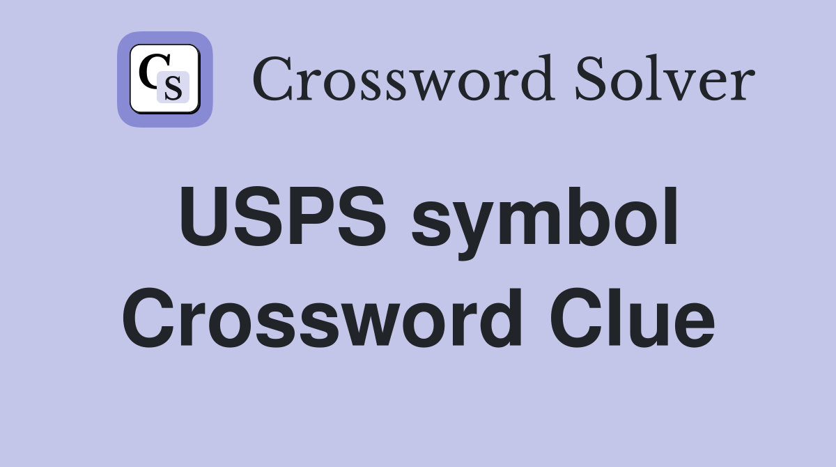 USPS symbol Crossword Clue