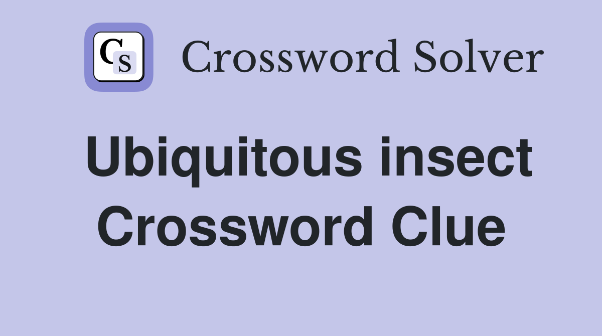 Ubiquitous insect Crossword Clue