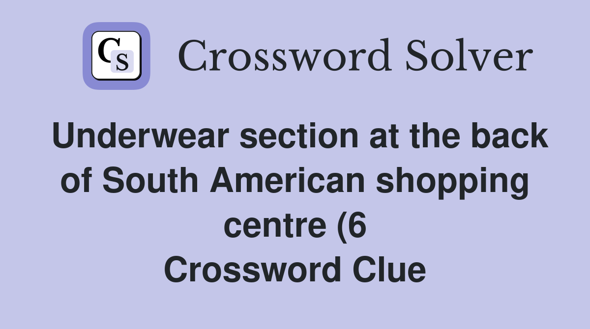 Underwear section at the back of South American shopping centre (6 Underwear section at the back of South American shopping centre (6