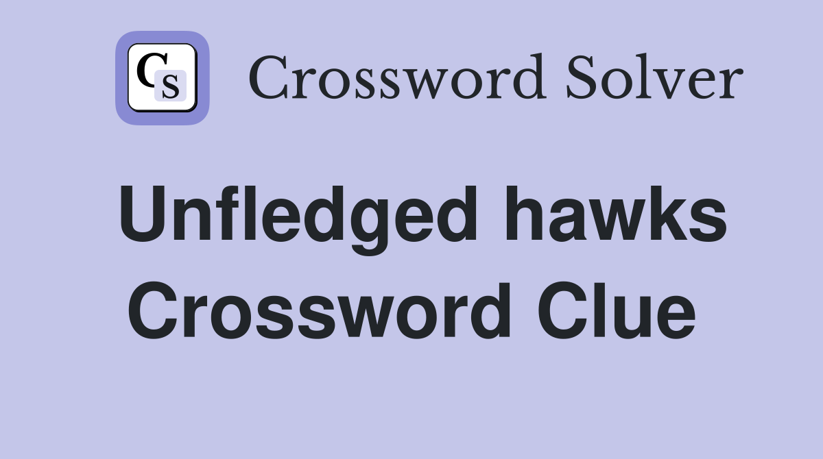 Unfledged hawks Crossword Clue