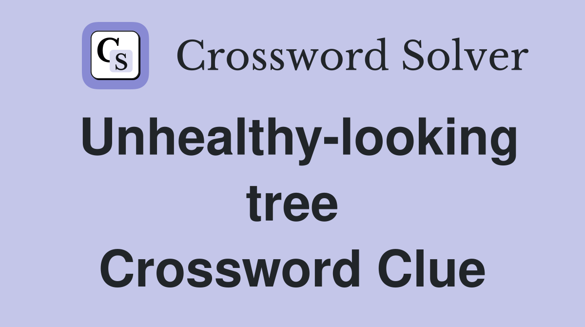 Unhealthy-looking tree Crossword Clue