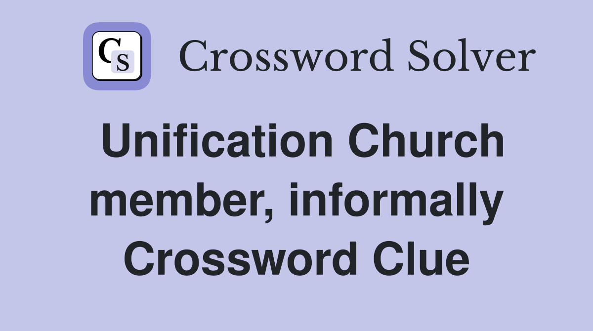 Unification Church member, informally Crossword Clue