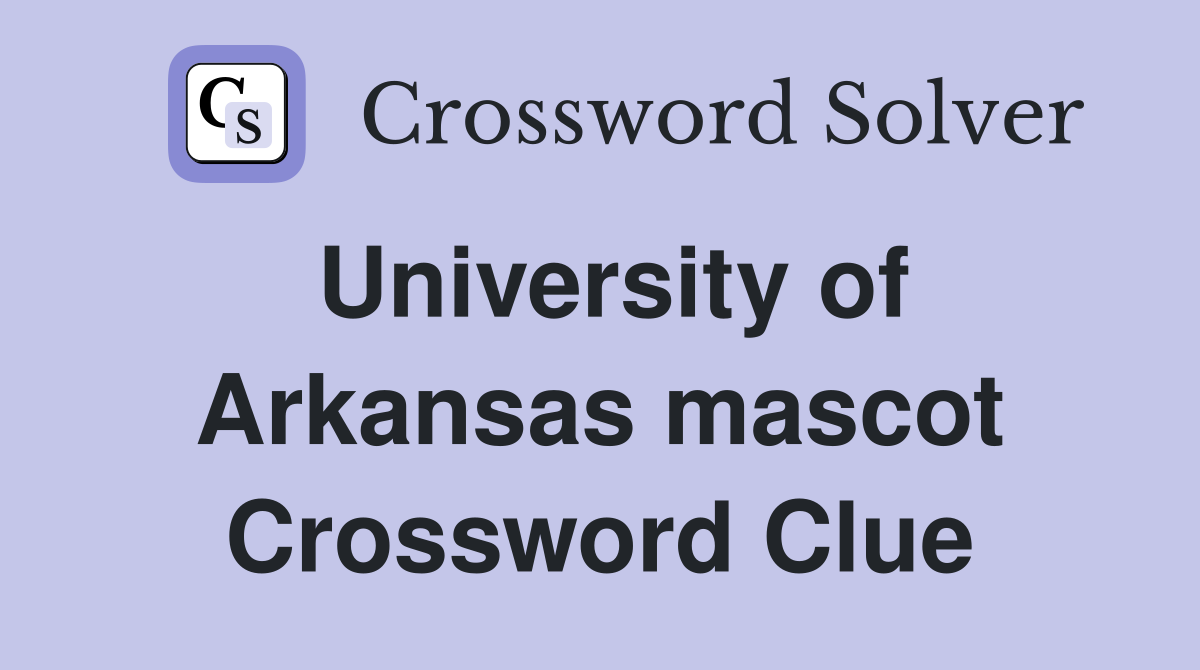 University of Arkansas mascot Crossword Clue