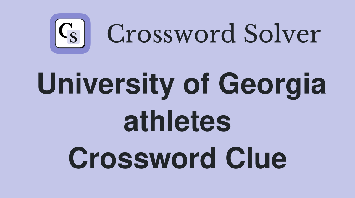 University of Georgia athletes Crossword Clue