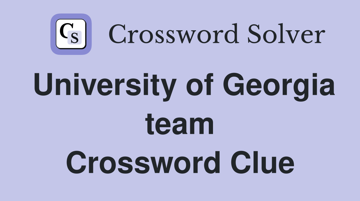 University of Georgia team Crossword Clue