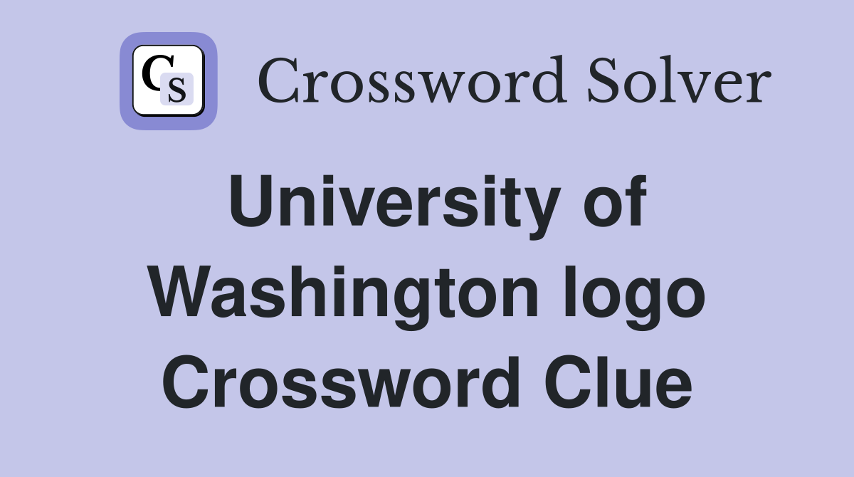 University of Washington logo Crossword Clue