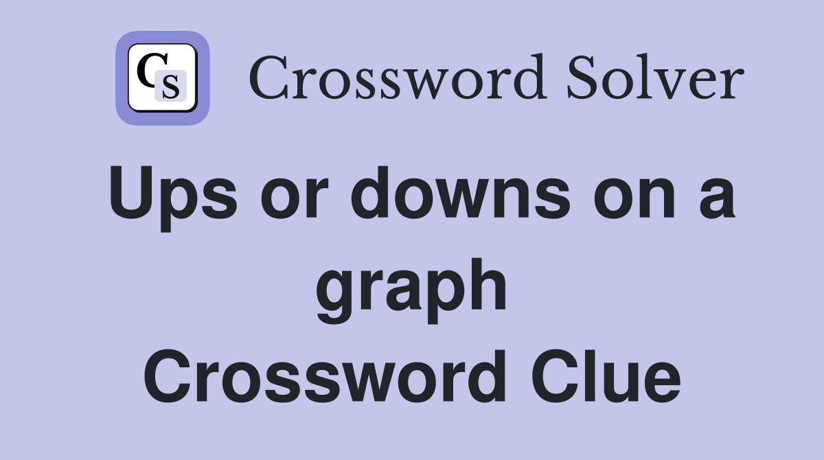 Ups or downs on a graph Crossword Clue
