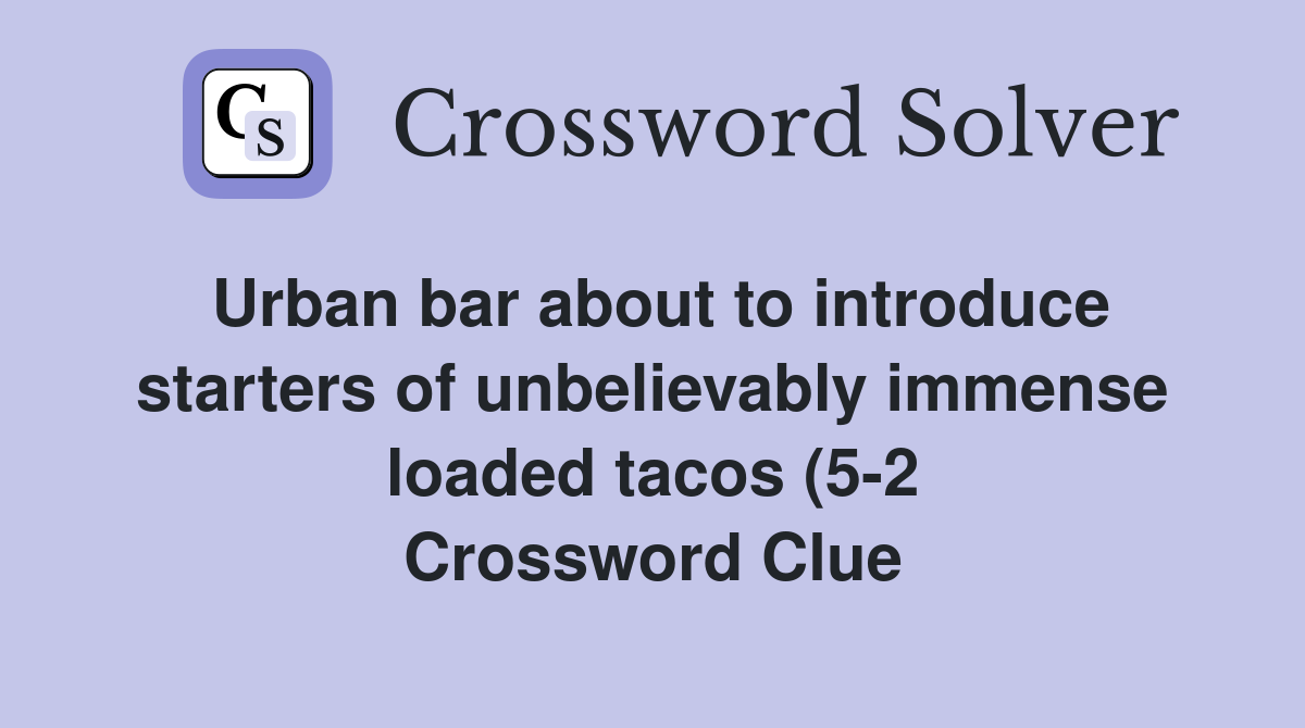 Urban bar about to introduce starters of unbelievably immense loaded Urban bar about to introduce starters of unbelievably immense loaded