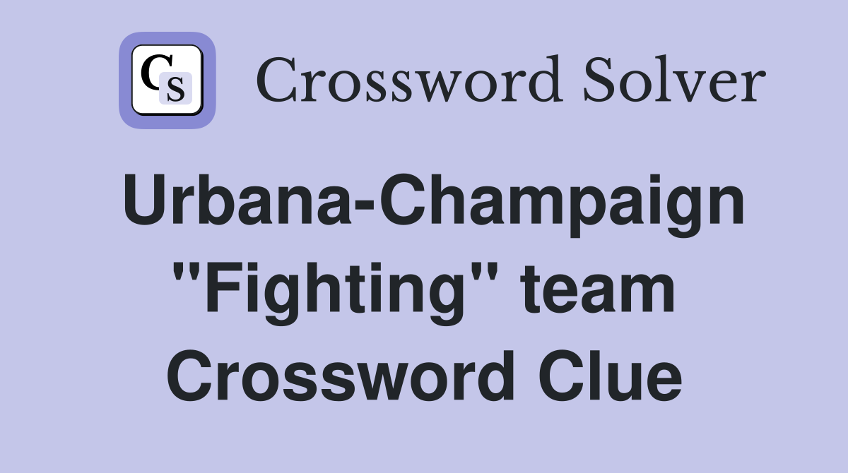 Urbana-Champaign "Fighting" team Crossword Clue