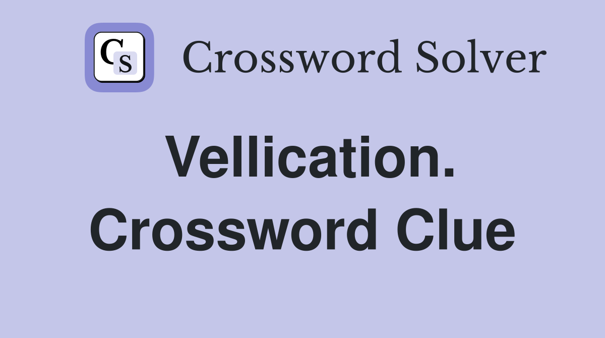 Vellication. Crossword Clue