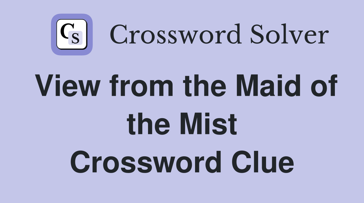 View from the Maid of the Mist Crossword Clue