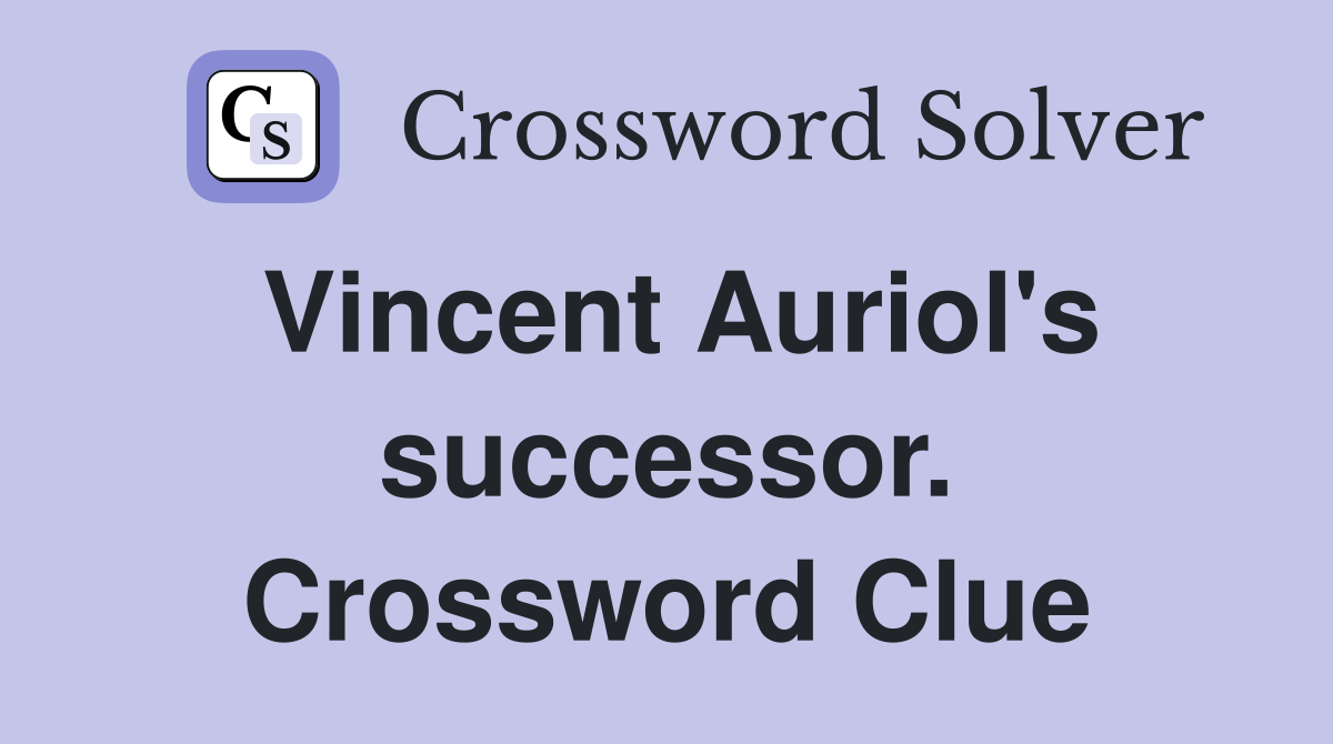 Vincent Auriol's successor. Crossword Clue