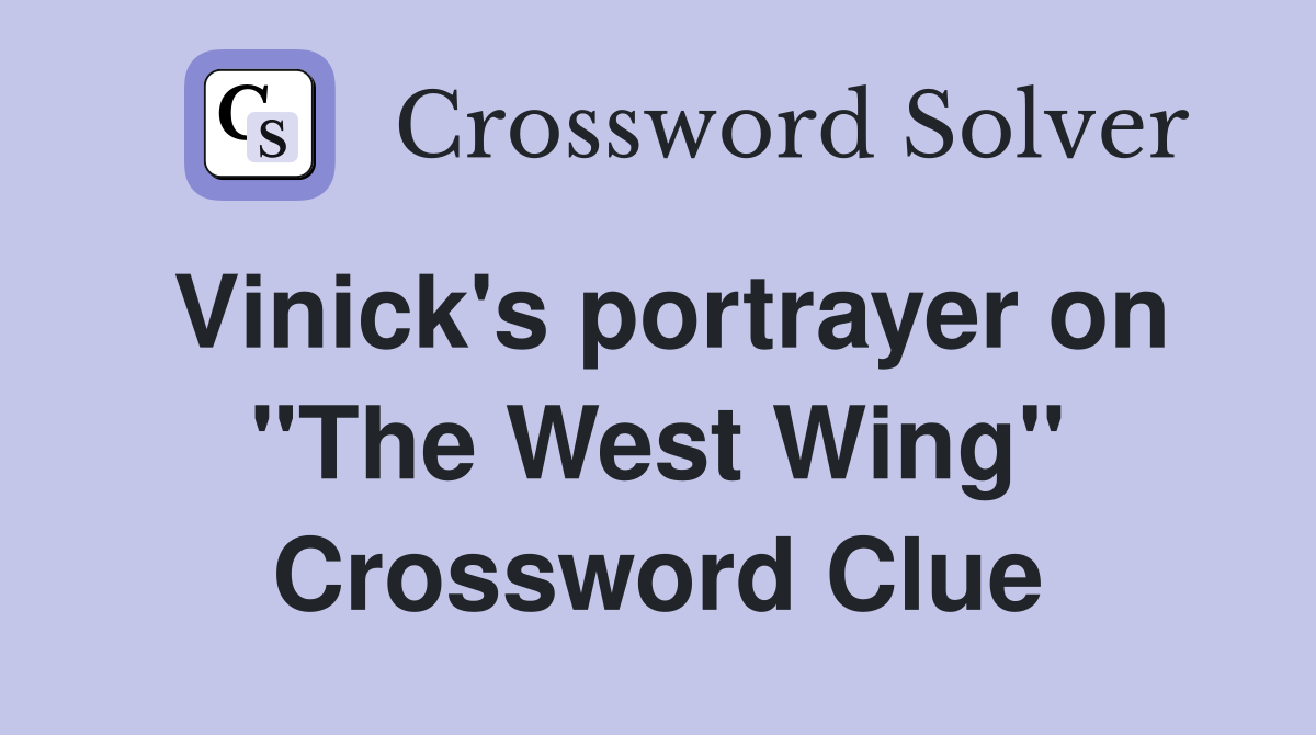 Vinick's portrayer on "The West Wing" Crossword Clue