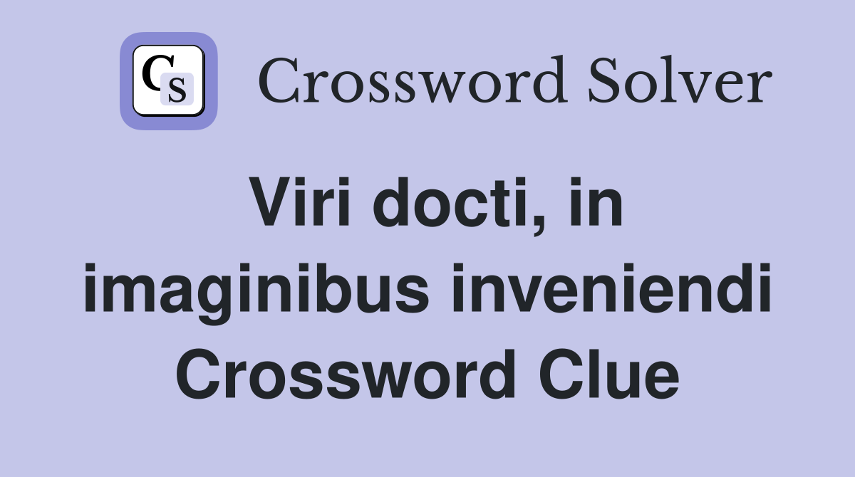 Viri docti, in imaginibus inveniendi Crossword Clue