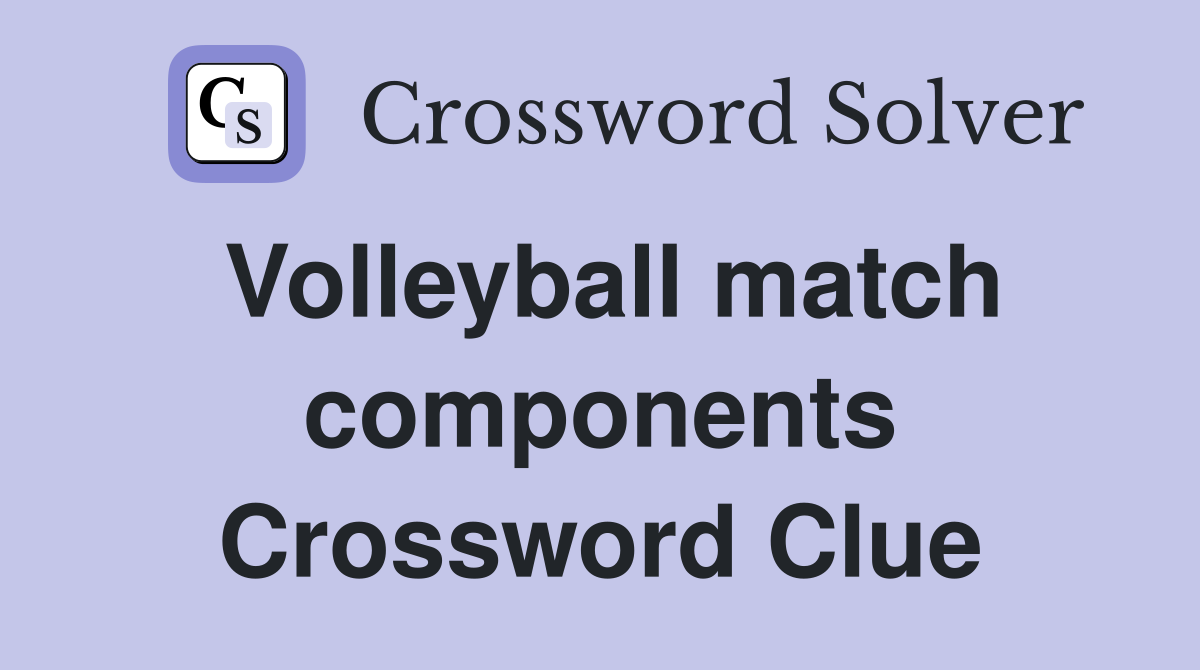 Volleyball match components Crossword Clue