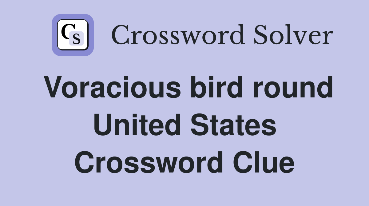 Voracious bird round United States Crossword Clue