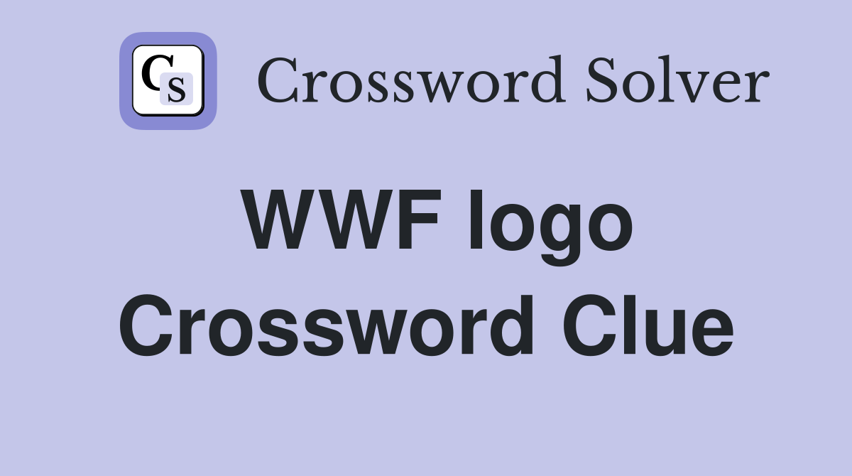 WWF logo Crossword Clue