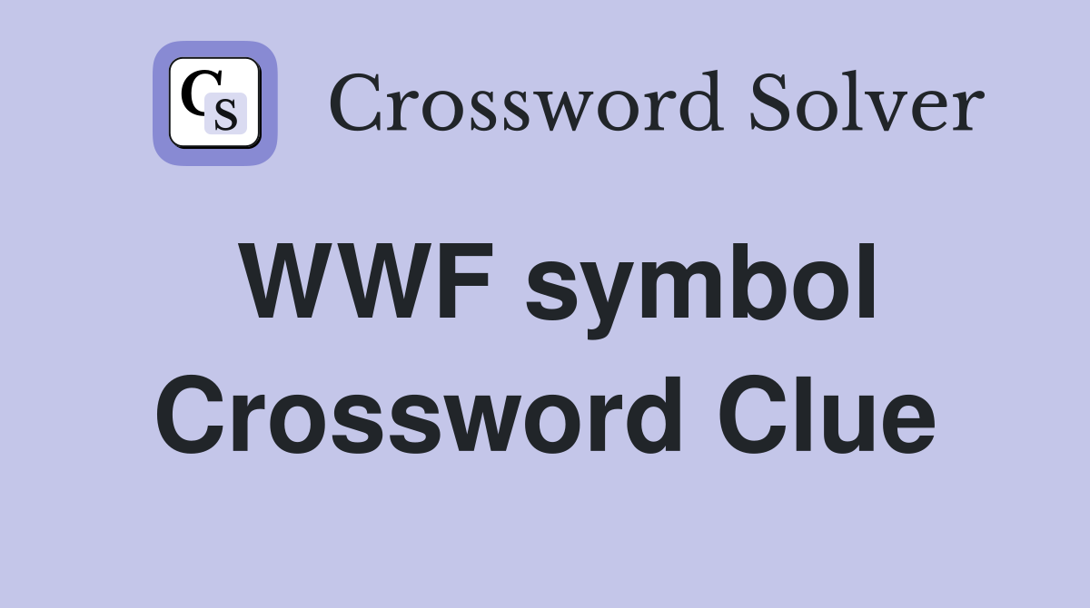 WWF symbol Crossword Clue
