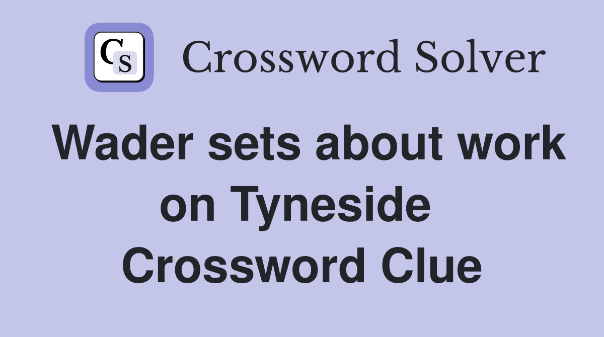 Wader sets about work on Tyneside  Crossword Clue
