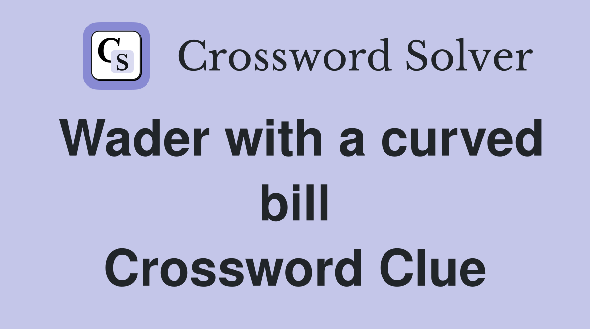 Wader with a curved bill Crossword Clue