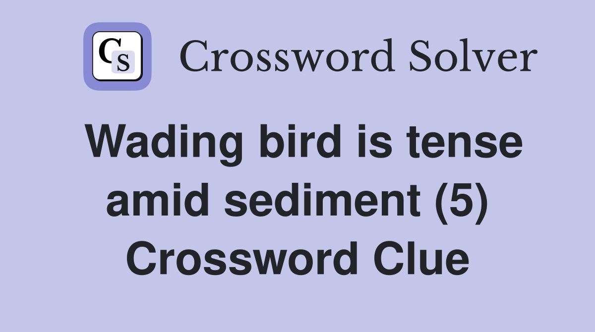Wading bird is tense amid sediment (5) Crossword Clue
