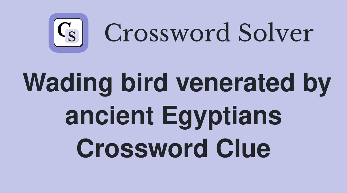 Wading bird venerated by ancient Egyptians Crossword Clue