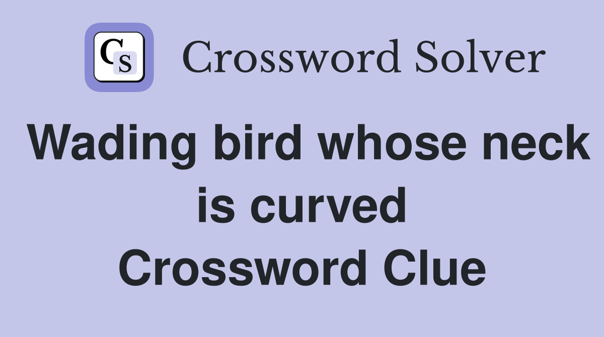 Wading bird whose neck is curved Crossword Clue