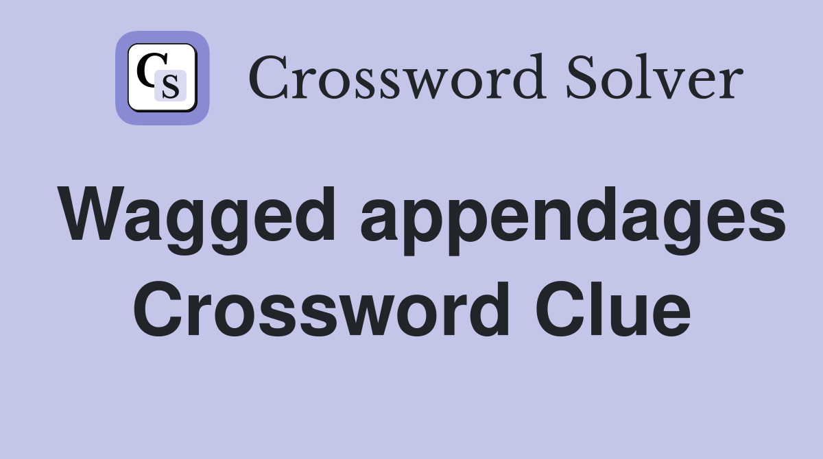 Wagged appendages Crossword Clue