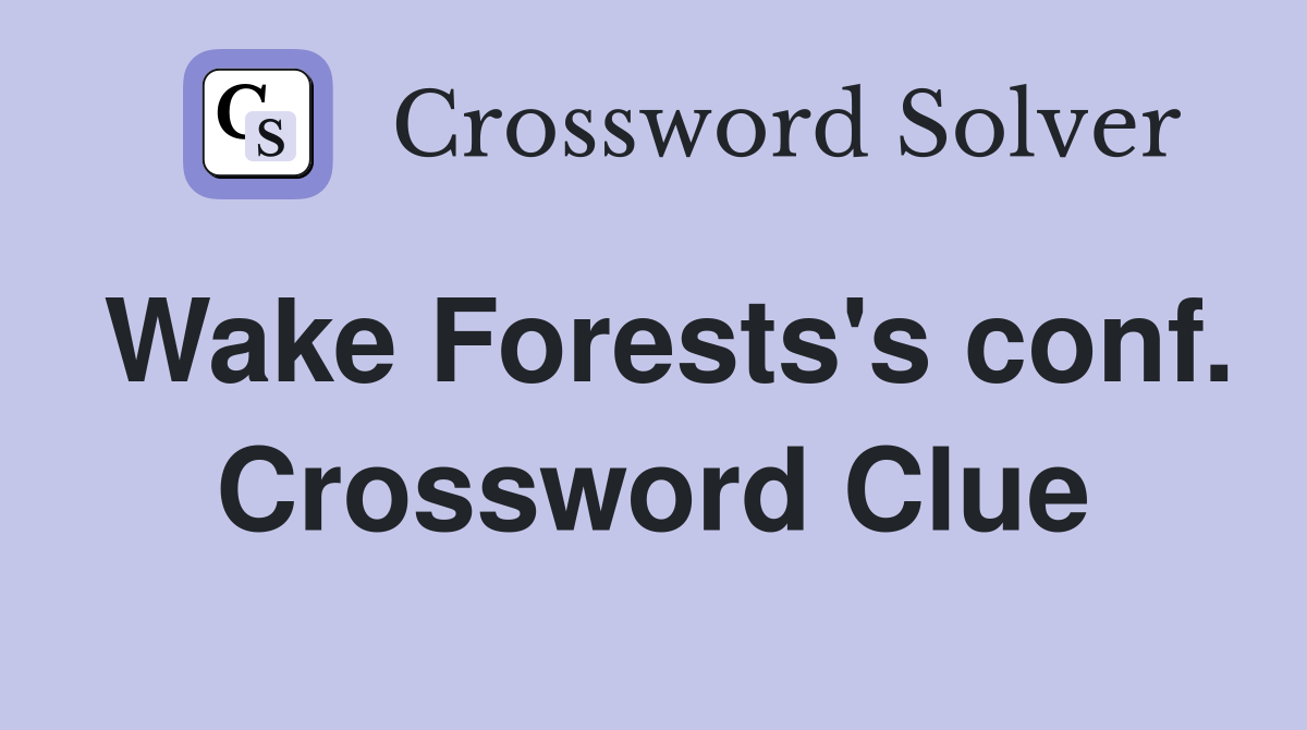 Wake Forests's conf. Crossword Clue