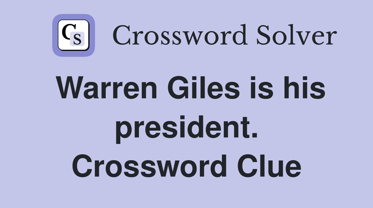 Warren Giles is his president. Crossword Clue