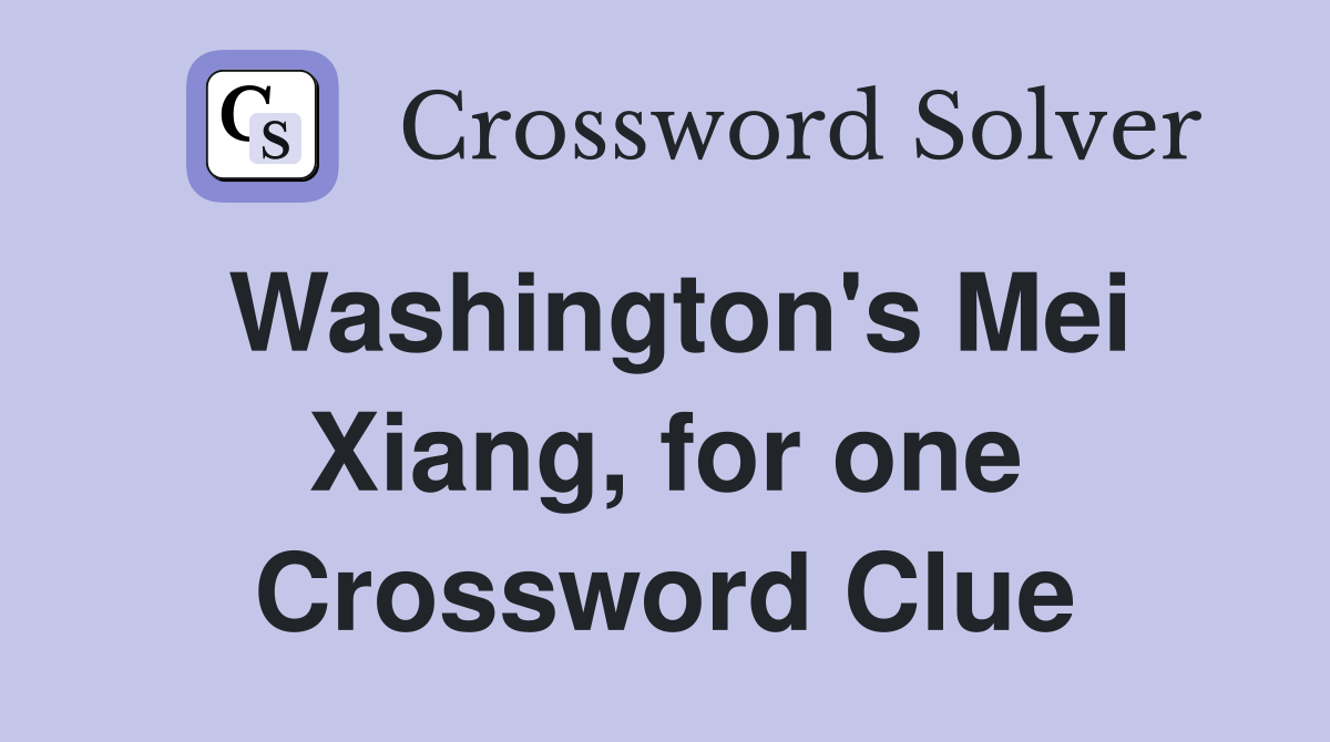 Washington's Mei Xiang, for one Crossword Clue