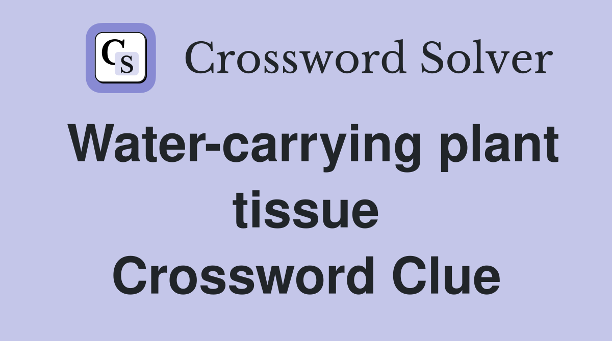 Water-carrying plant tissue Crossword Clue