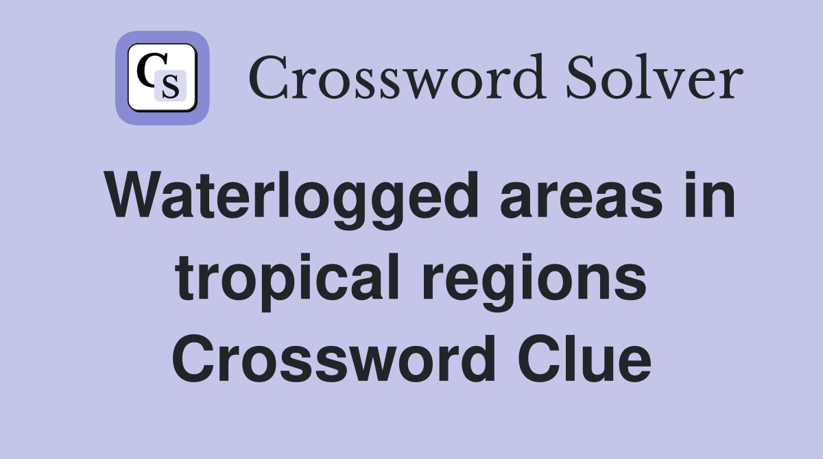 Waterlogged areas in tropical regions Crossword Clue