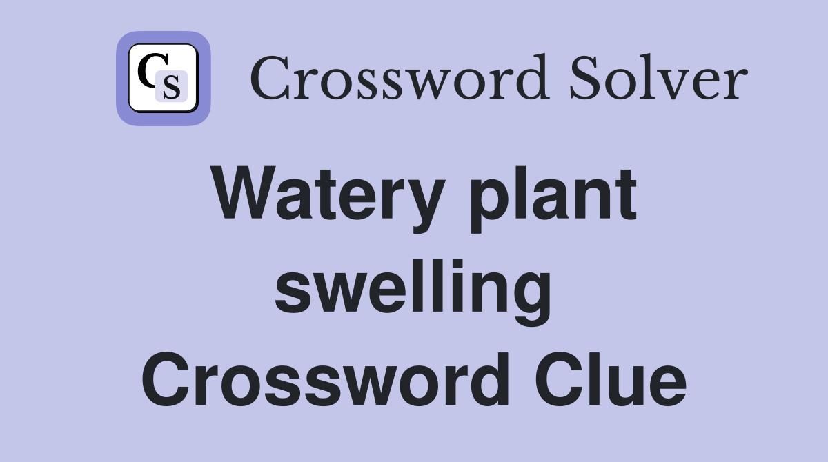 Watery plant swelling Crossword Clue
