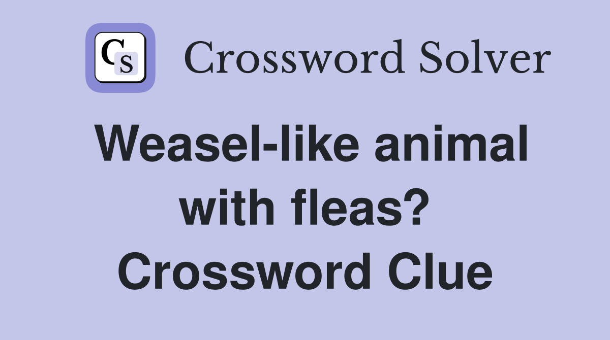Weasel-like animal with fleas? Crossword Clue