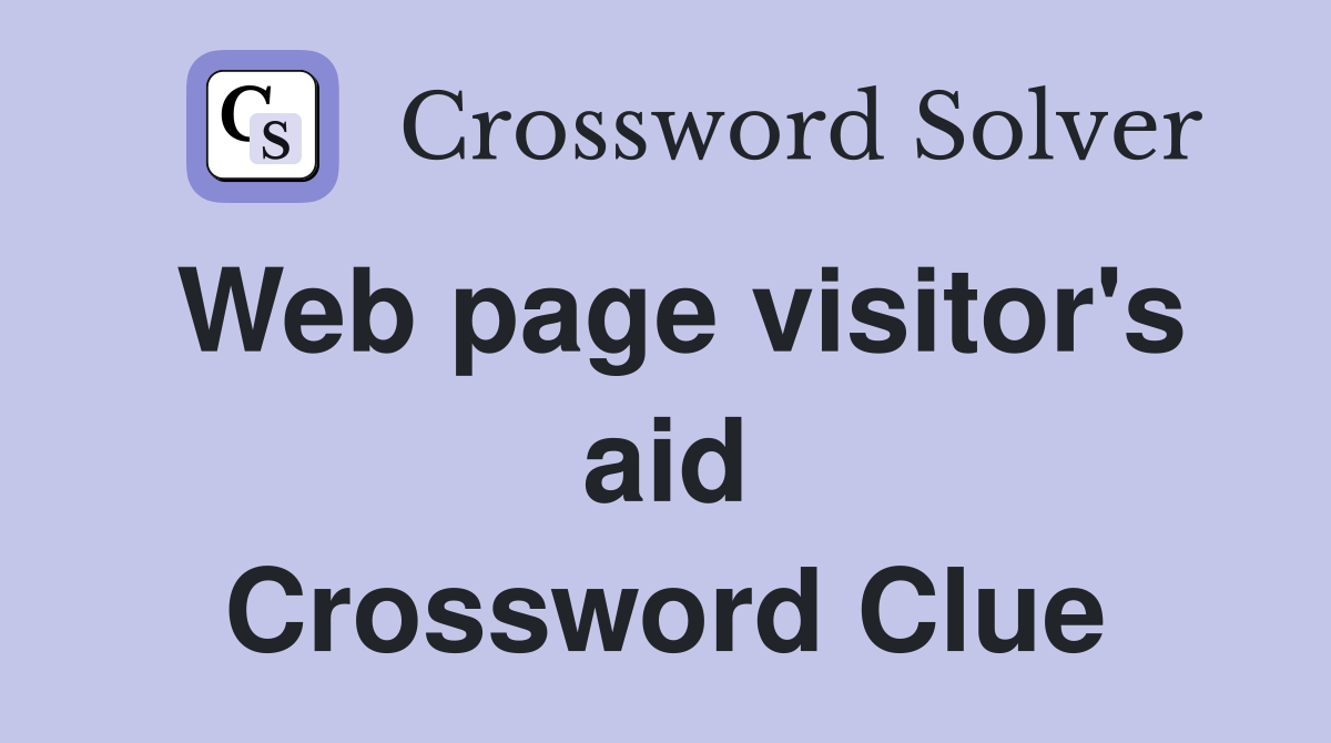 Web page visitor's aid Crossword Clue