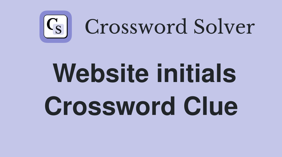 Website initials Crossword Clue