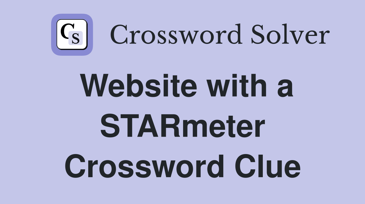 Website with a STARmeter Crossword Clue