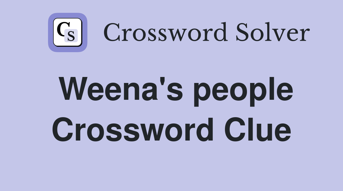 Weena's people Crossword Clue