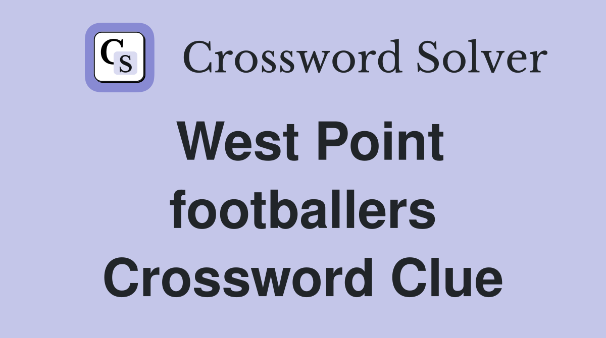 West Point footballers Crossword Clue